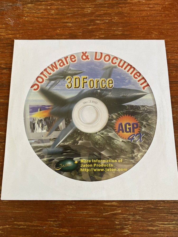 3D Force Software and Document AGP 4x Software CD ROM