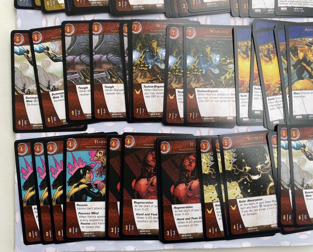 Rare 2018 Upper Deck Marvel New Mutants 55 Card Starter Deck