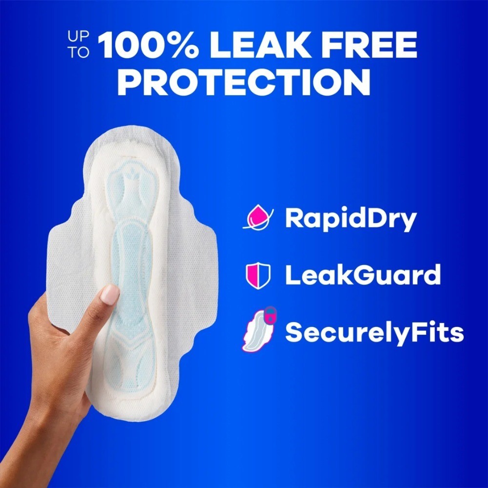 Extra Long Super Absorbency Maxi Pads with Wings Size 3 33 Count