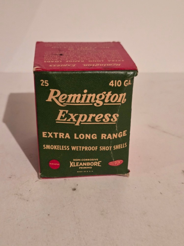 Empty Remington 410 Ga Express Shotgun Shell Box