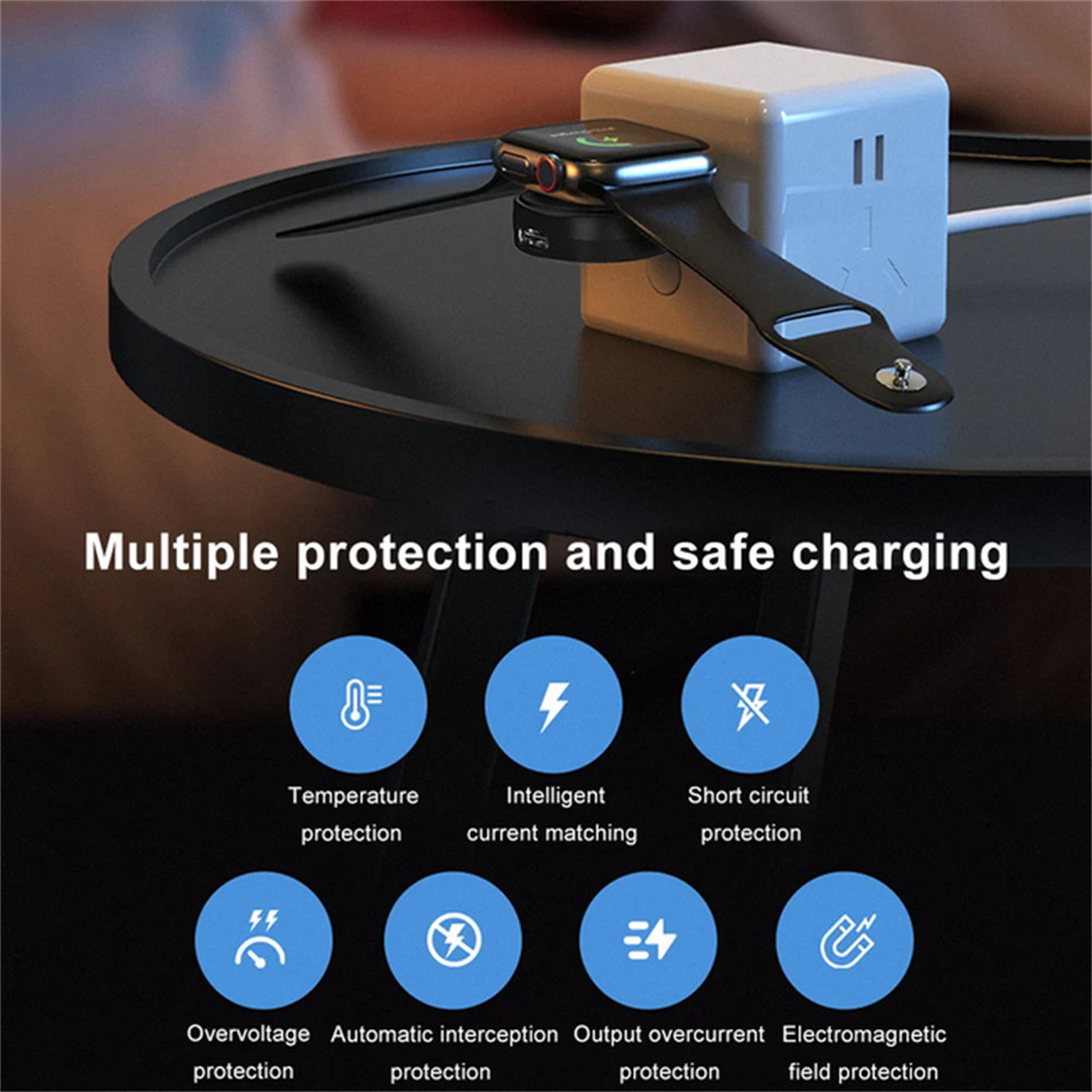 1 Pc Mini Portable Wireless USB Type-C Smart Watch Charging Dock For Apple Watch
