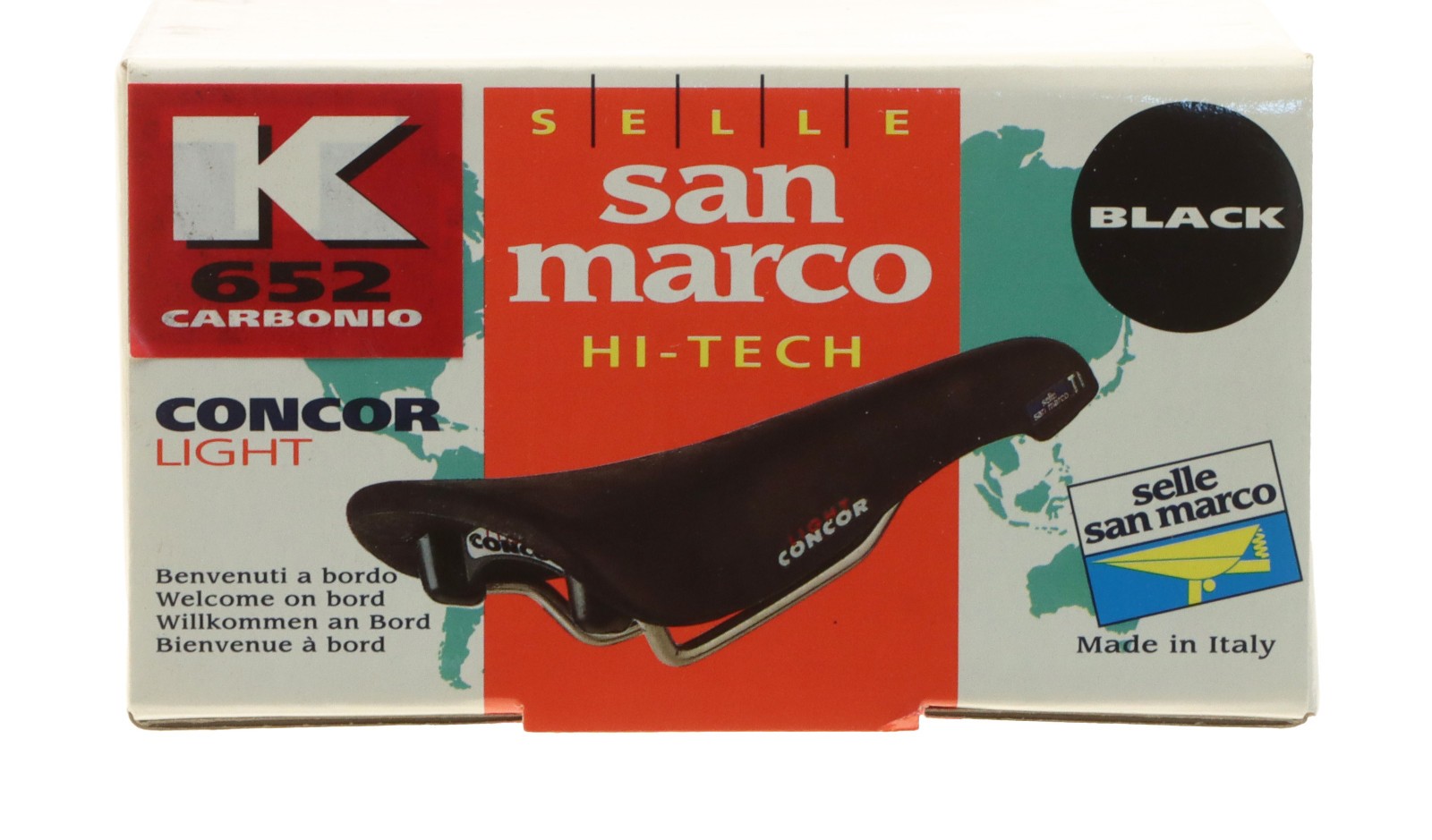 Selle San Marco Concor Light Saddle Carbon Rails Black Gray Pattern NIB NOS NEW