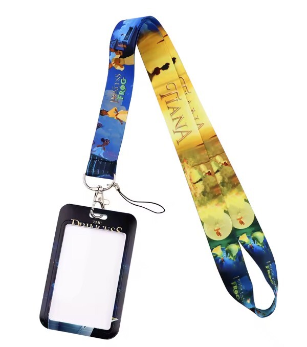The Princess and the Frog Princess Tiana Themed Lanyard ID Badge Holder Keychain