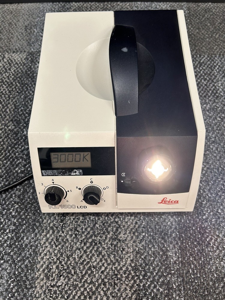 Leica Model KL 1500 LCD Fiber Optic Light Source, With Double Arm Light Guide