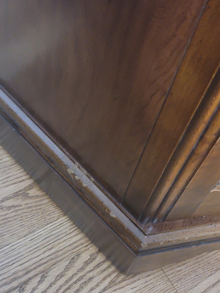 Mid-Century Hexagonal Drum Wood Side End Table With Storage