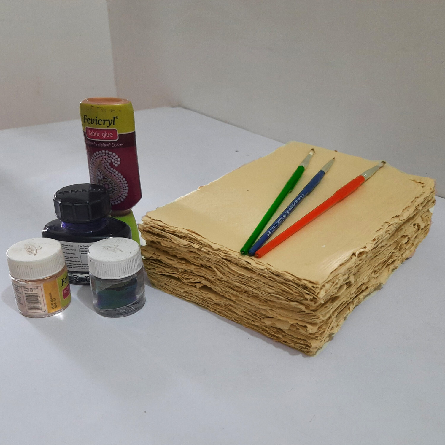 Handmade Paper -100 sheets - All Sizes - BROWN - Deckle Edge - Acid Free Natural