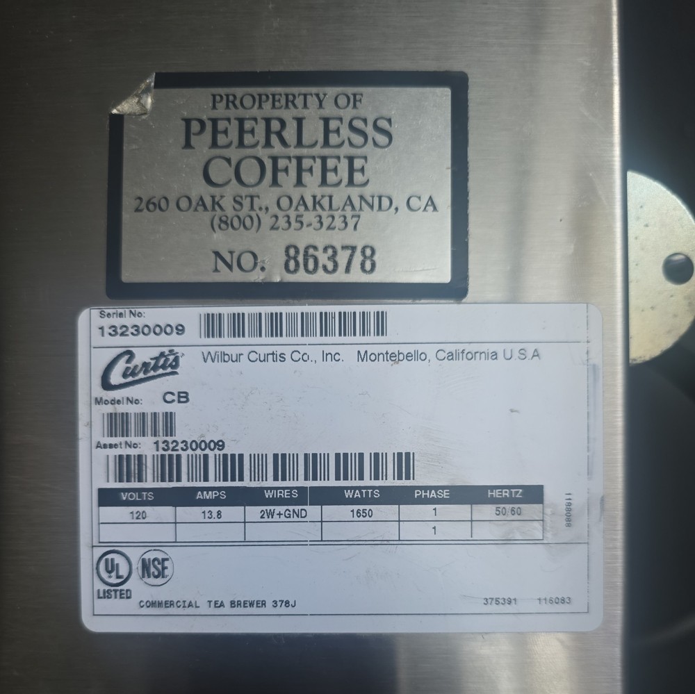 Curtis CB Combo Coffee and Tea Brewer