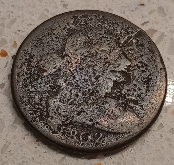 *USA 1c~1 Cent ~Draped Bust Cent 1802~* FA