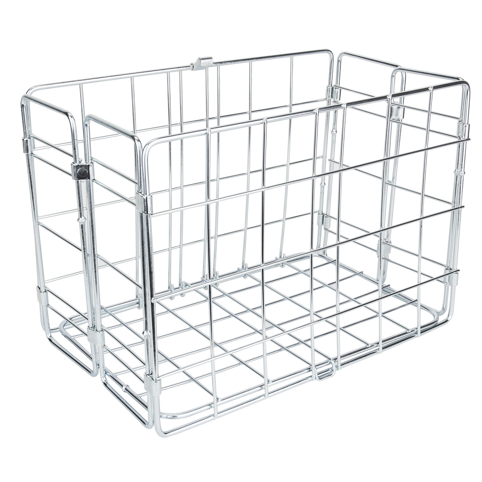 Wald 582 Folding Pannier Basket for Rear Rack: Silver