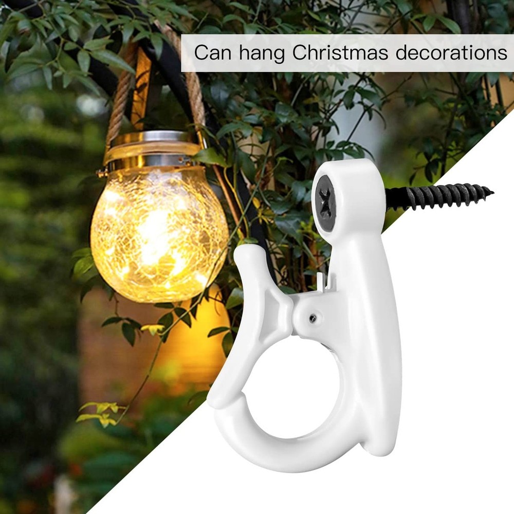 GEZIDEA Light Hanger Hooks,String Light Hooks,Screw-in Hooks for Hanging Stri...