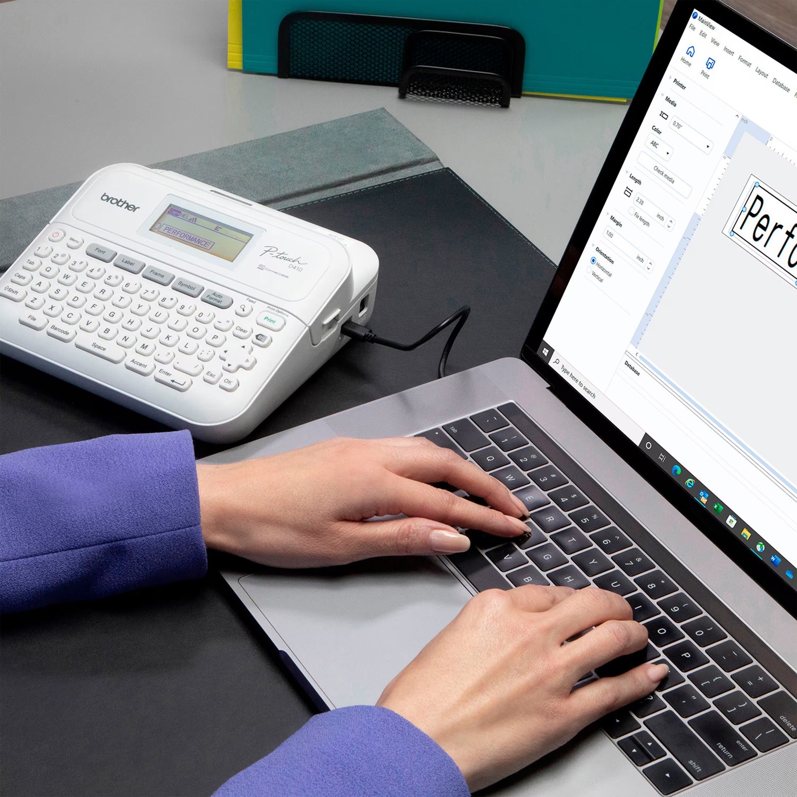 Brother P-touch PT-D410 Label Printer 18mm 3/4 " White NEW EXTRA TAPES AVAILABLE