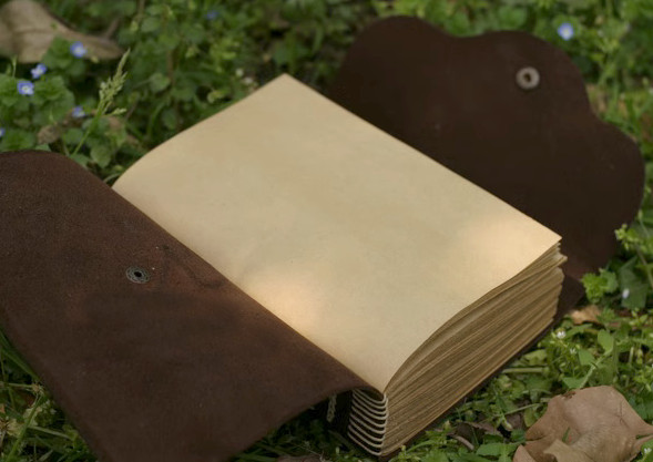 Writing notes Notebook travel Diary Notepad handmade cow leather coffee Q358