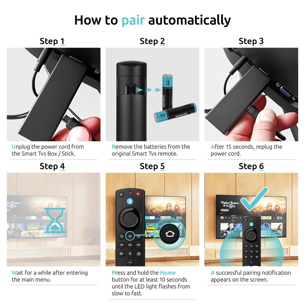 Replacement Firestick Remote Control Compatible with Midnight Black