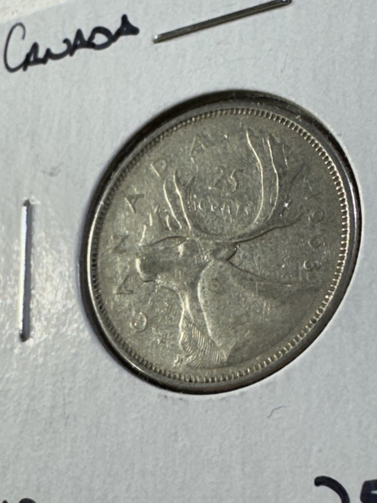 1963 Canada 25 Cents Silver Coin