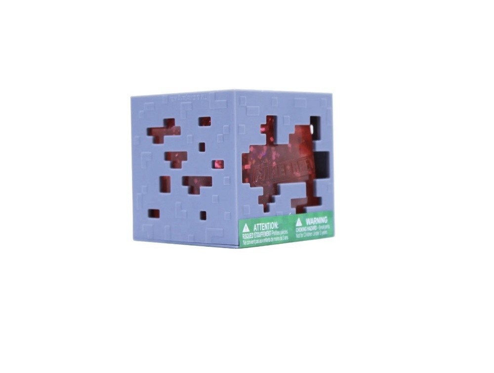 Minecraft Squeeze Toy Red Glitter cube