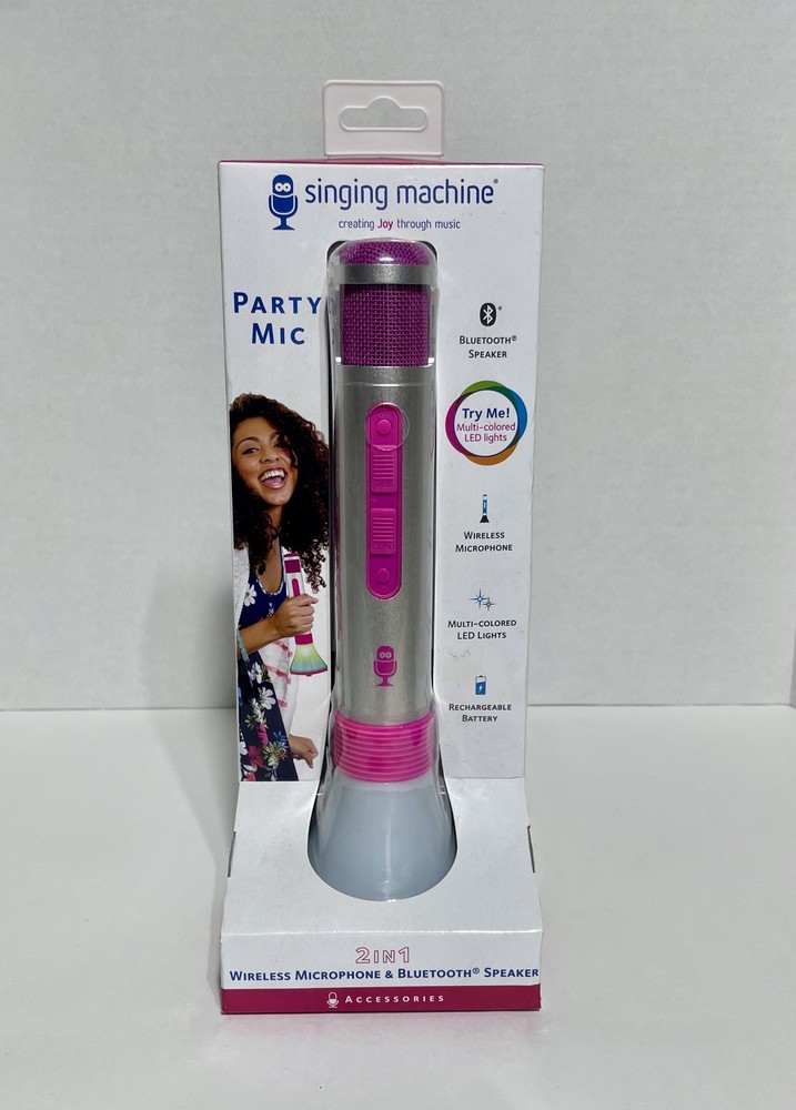 Singing Machine - Portable Microphone Wireless with Built in Bluetooth speaker