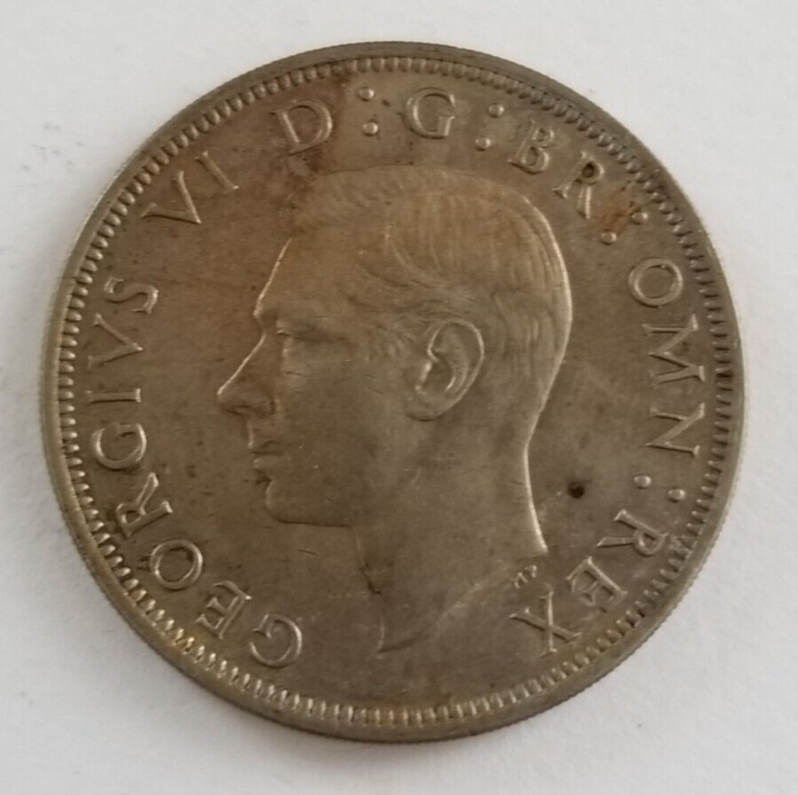 1950 Half Crown George VI - 3rd Type - No 'IND:IMP'