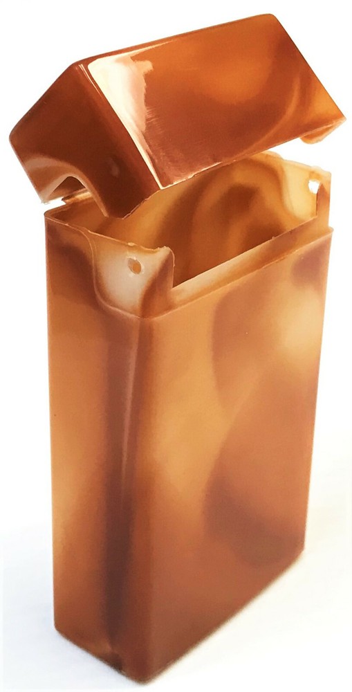 Eclipse Glossy Marble Hard Plastic Crushproof Cigarette Case, 4ct, 100s, 3115M