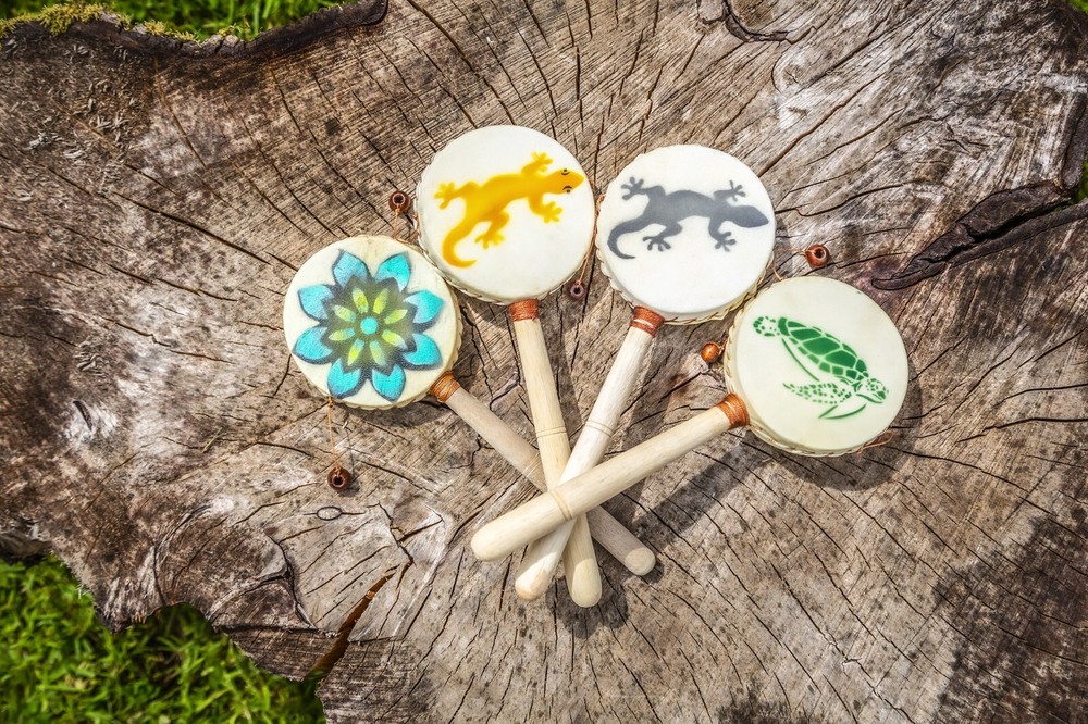 Handmade Painted Prayer Drum