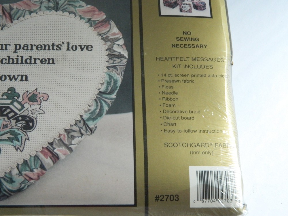 NIP Old World Collection Stitchery Complete Kit #2702 Heart Felt Message
