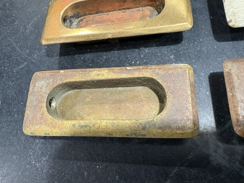 Eight Antique Brass/bronze Sash Pulls