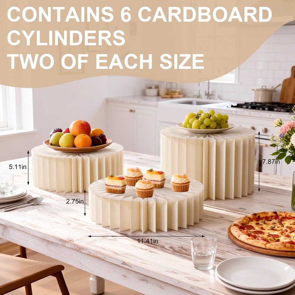 Yeasfe 6 Pcs Buffet Risers, Food Display Risers for Buffet Table, Food Risers...