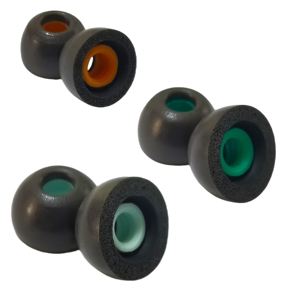 XS (Extra Small) Memory Foam Ear Tips - Universal Replacement Earbud Black