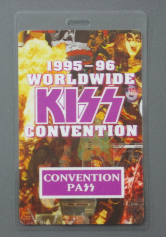 Kiss backstage pass Laminated AUTHENTIC 1995-96 OFFICIAL KISS Convention Pass!!