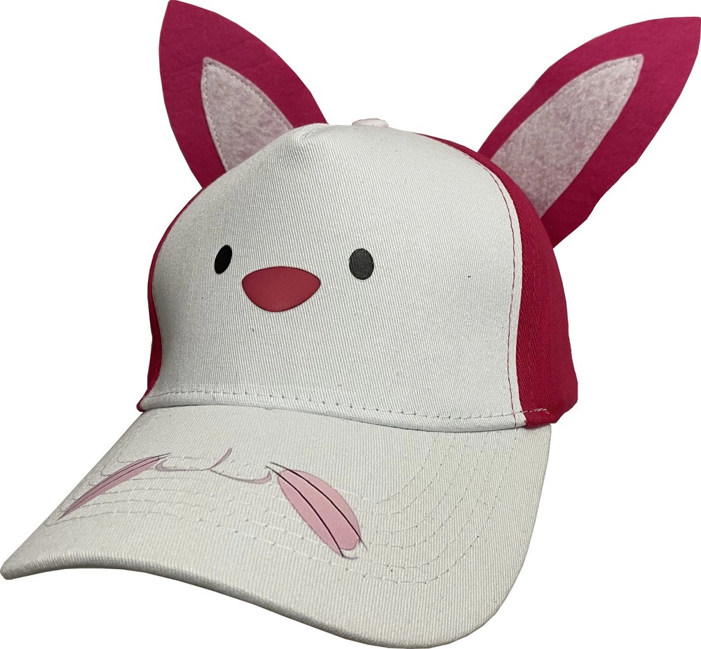 Pink Easter Bunny Baseball Hat With Ears Costume Accessory