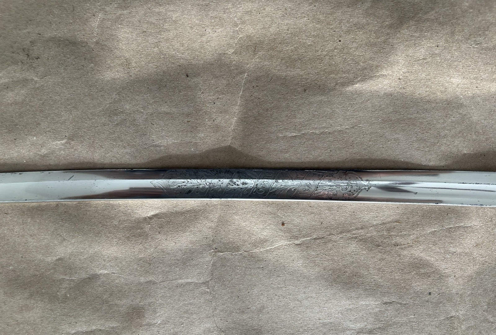 GERMAN SWORD BAVARIAN INFANTRY OFFICER SWORD BLADE ETCHED WW1 ERA