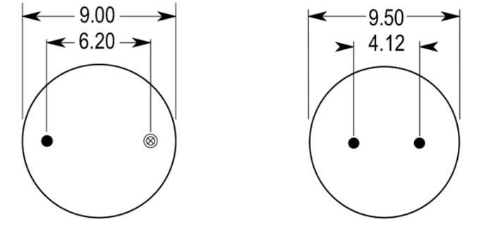 Pack of 8 Air Spring Bag for Kenworth Truck Replace K303-6, K303-15 W01-358-9422