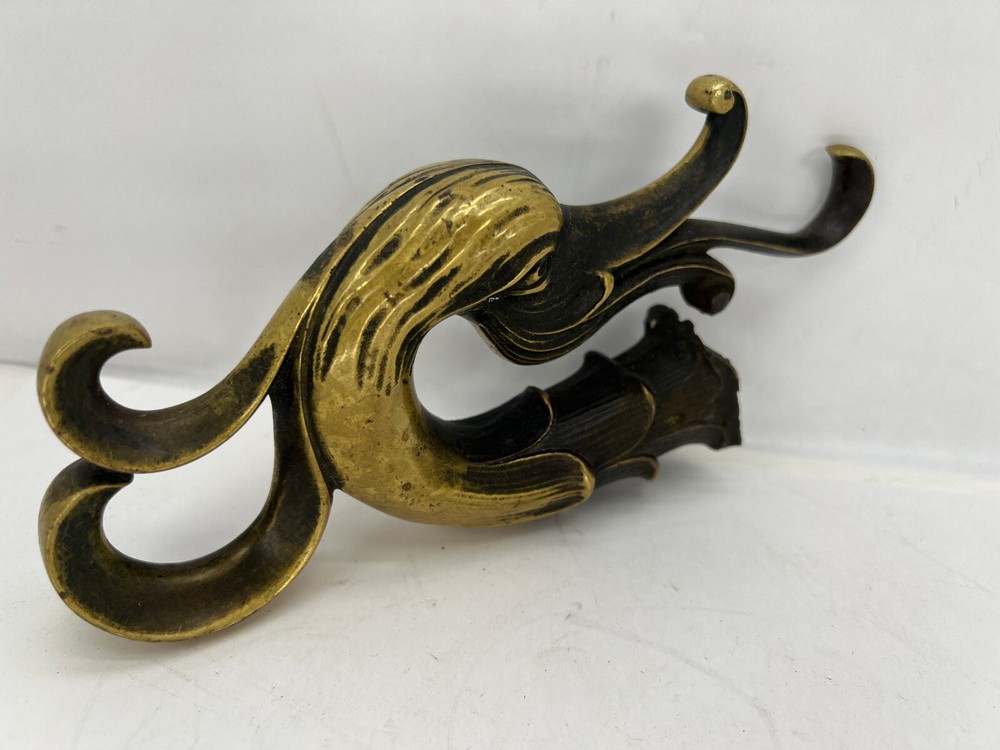 Bird Phoenix antique Gate post Finial solid cast Metal Brass 8"