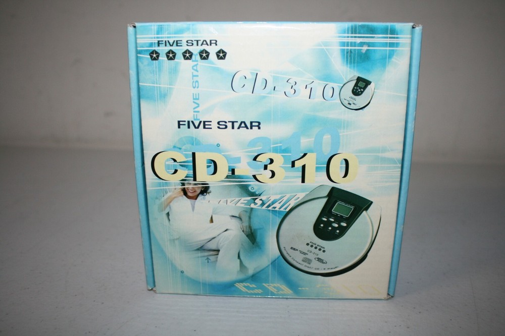 New Five Star CD-310 Portable CD Player w/ ear buds Compact Disc