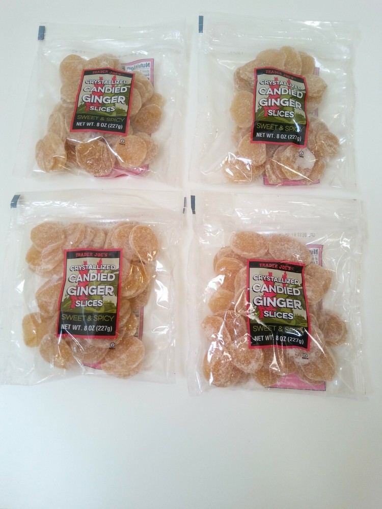 4 Pack - Trader Joe's Crystallized Candied Ginger 8 oz each
