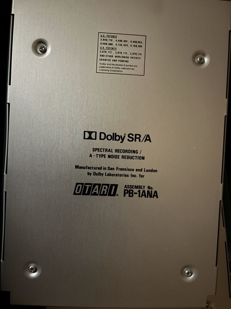 Otari MTR-90 Dolby SR/A Alignment Control Card