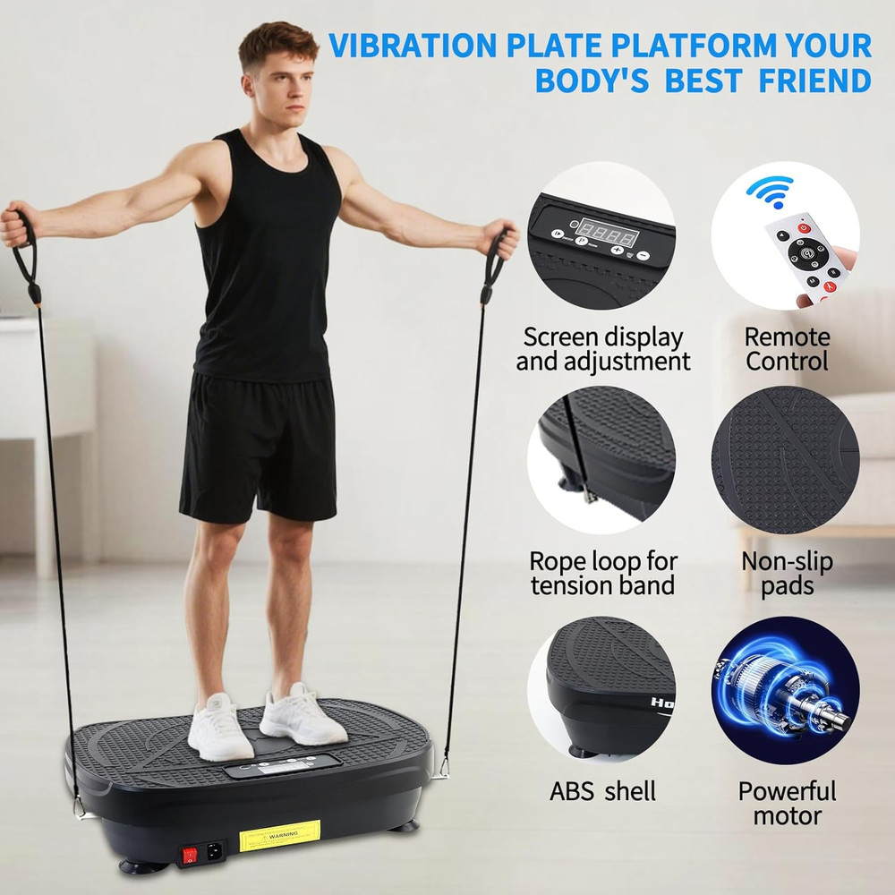 Vibration Plate Exercise Machine, Vibrating Plate for Lymphatic Drainage, Full B