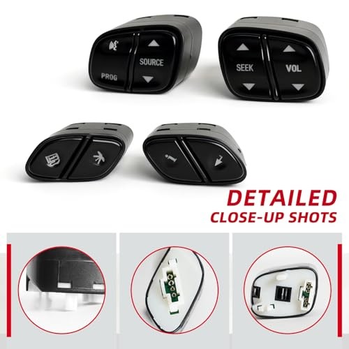 Steering Wheel Control Switch Button Replacement Fit for 2003-2009 Silverado