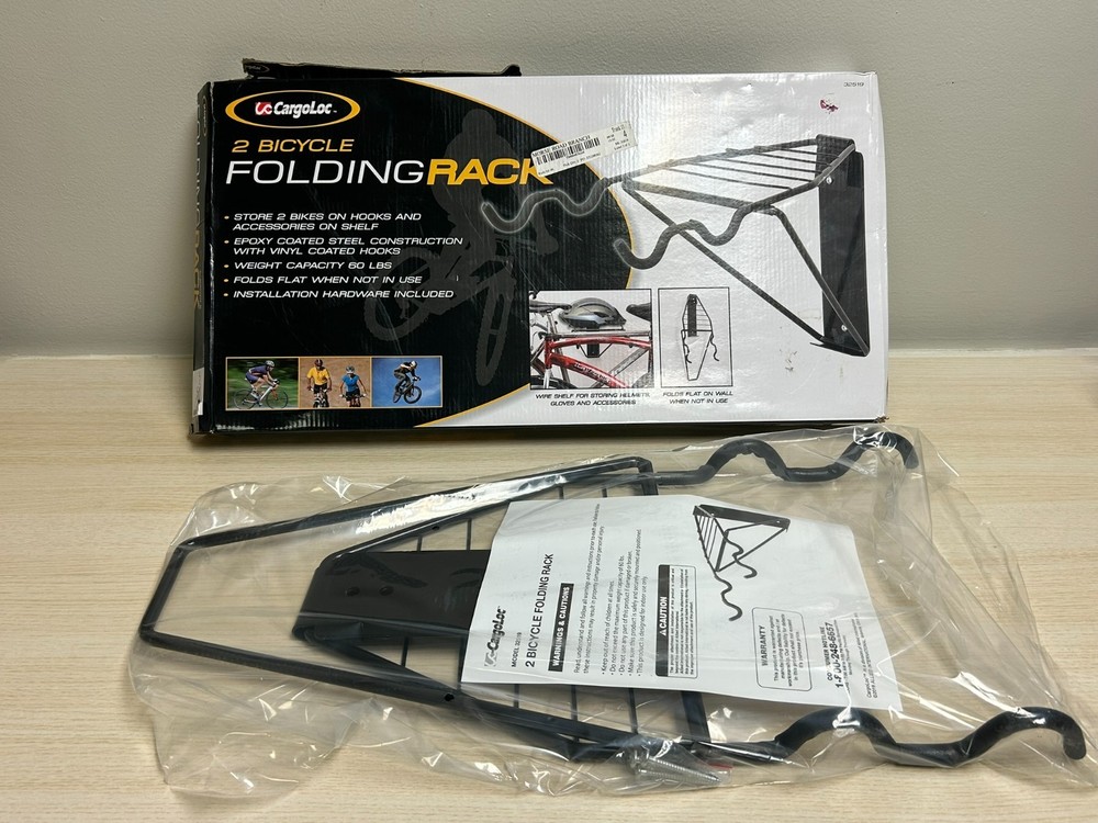 CargoLoc 2 Bicycle Folding Rack, Wall Mount #32519
