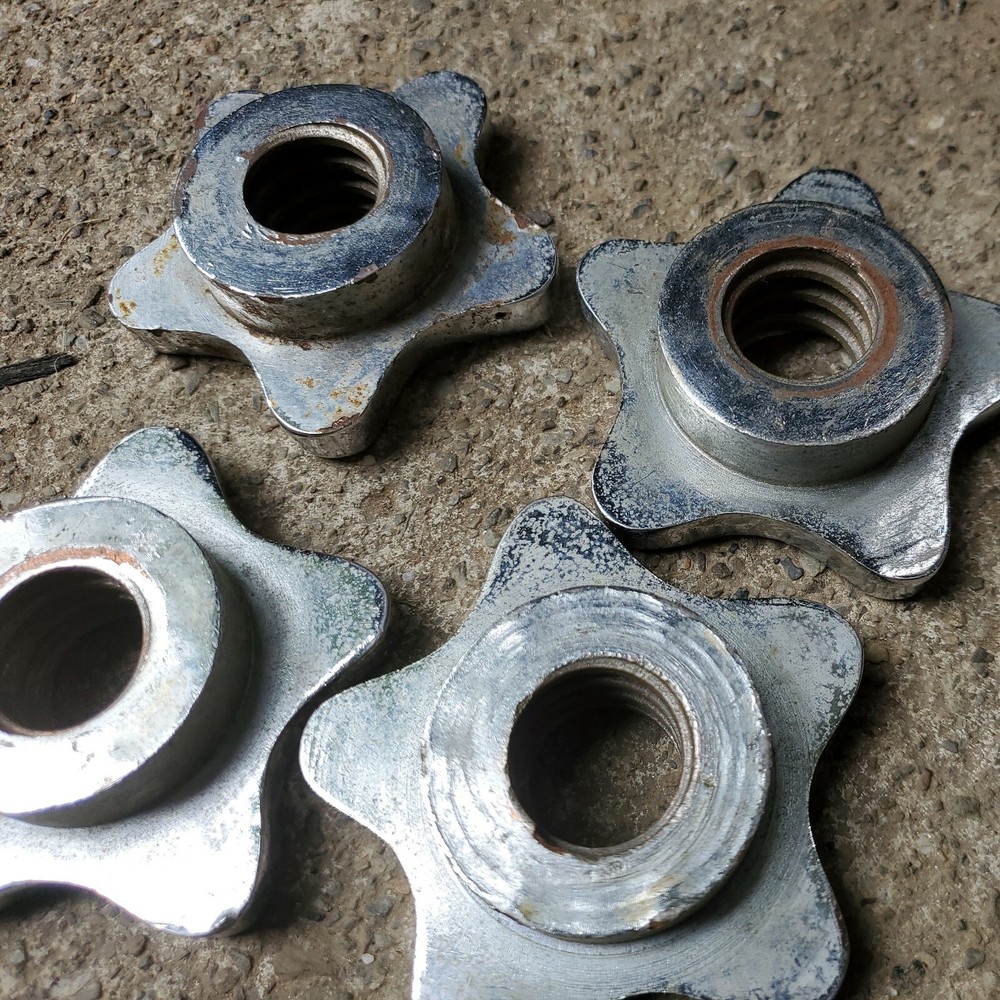 2 Pair Standard 1" Barbell Spinlock Collars Clamp