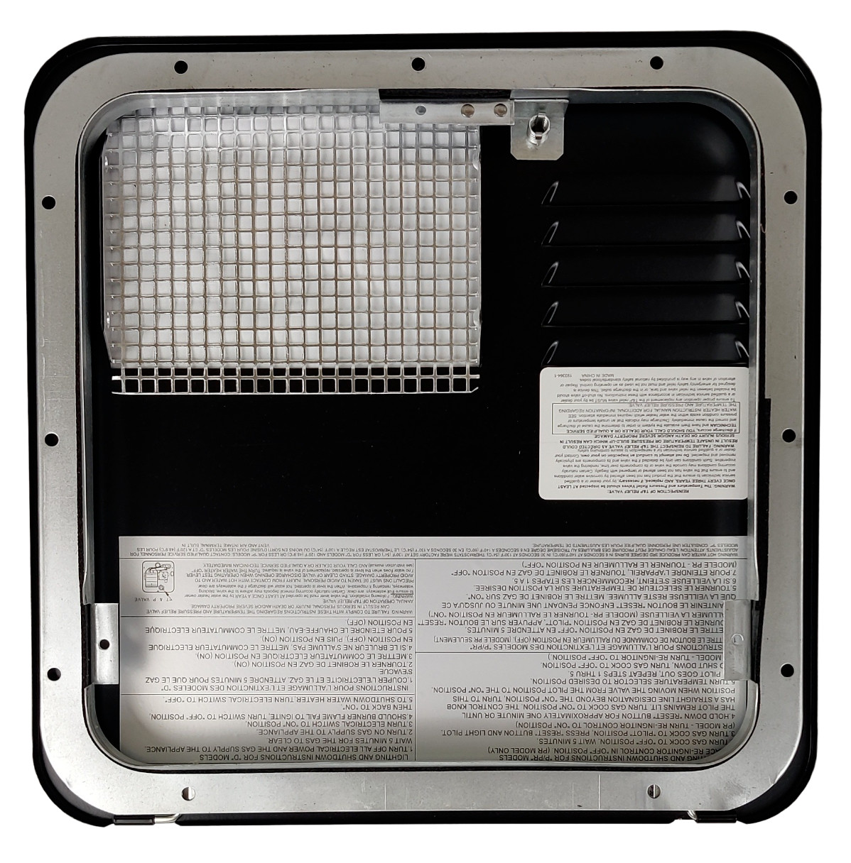 Suburban 6 Gallon Water Heater Access Door Vent Black 6261AEB RV Camper Trailer