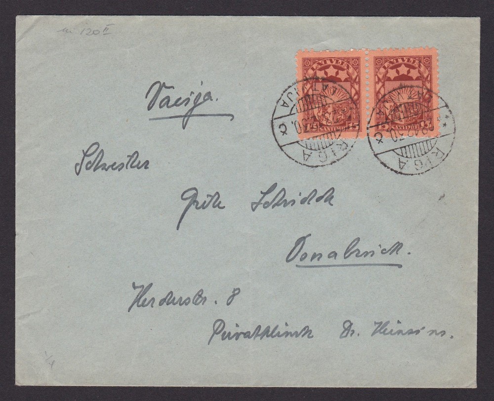 LATVIA 1930, Cover from Riga