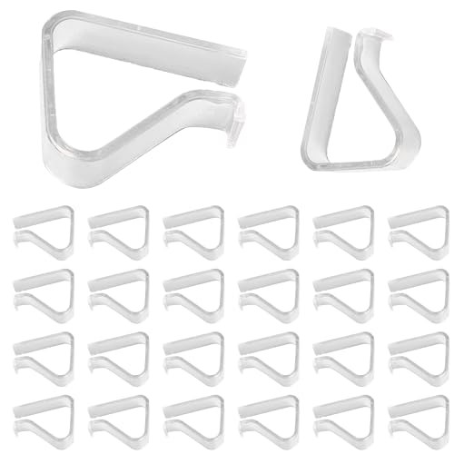24 Pieces Transparent Clear Tablecloth Clips, Plastic Table Cloth Small