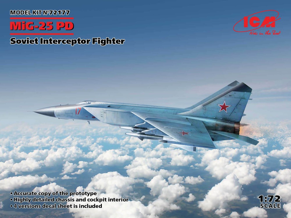ICM 72177 Soviet Interceptor Fighter MiG-25PD 1/72