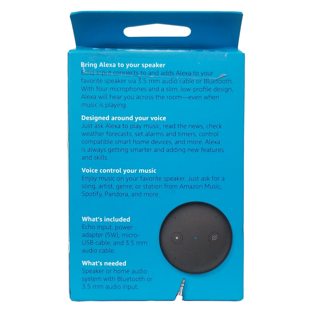 Echo Input Amazon Voice Control Speakers Bring Alexa Right To Your Speaker Black