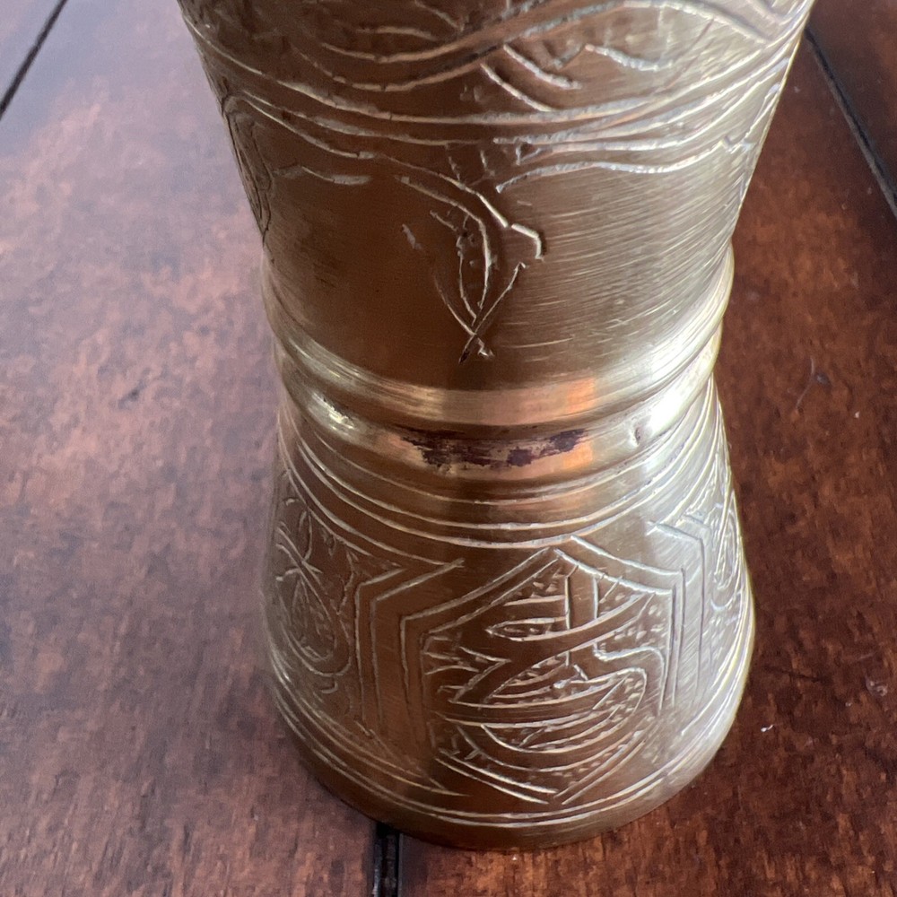 VTG Middle Eastern Coffee Pot Maker With Folding Long Handle 6” Tall