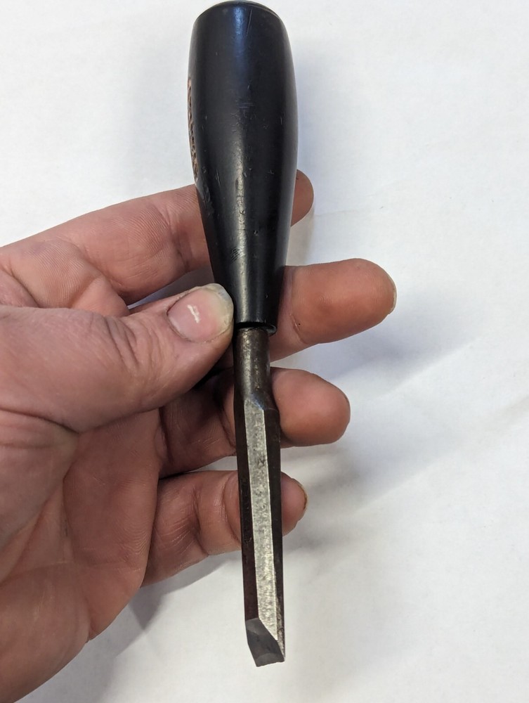 Vintage Stanley 1/2" Everlasting Black Plastic Handle USA Chisel