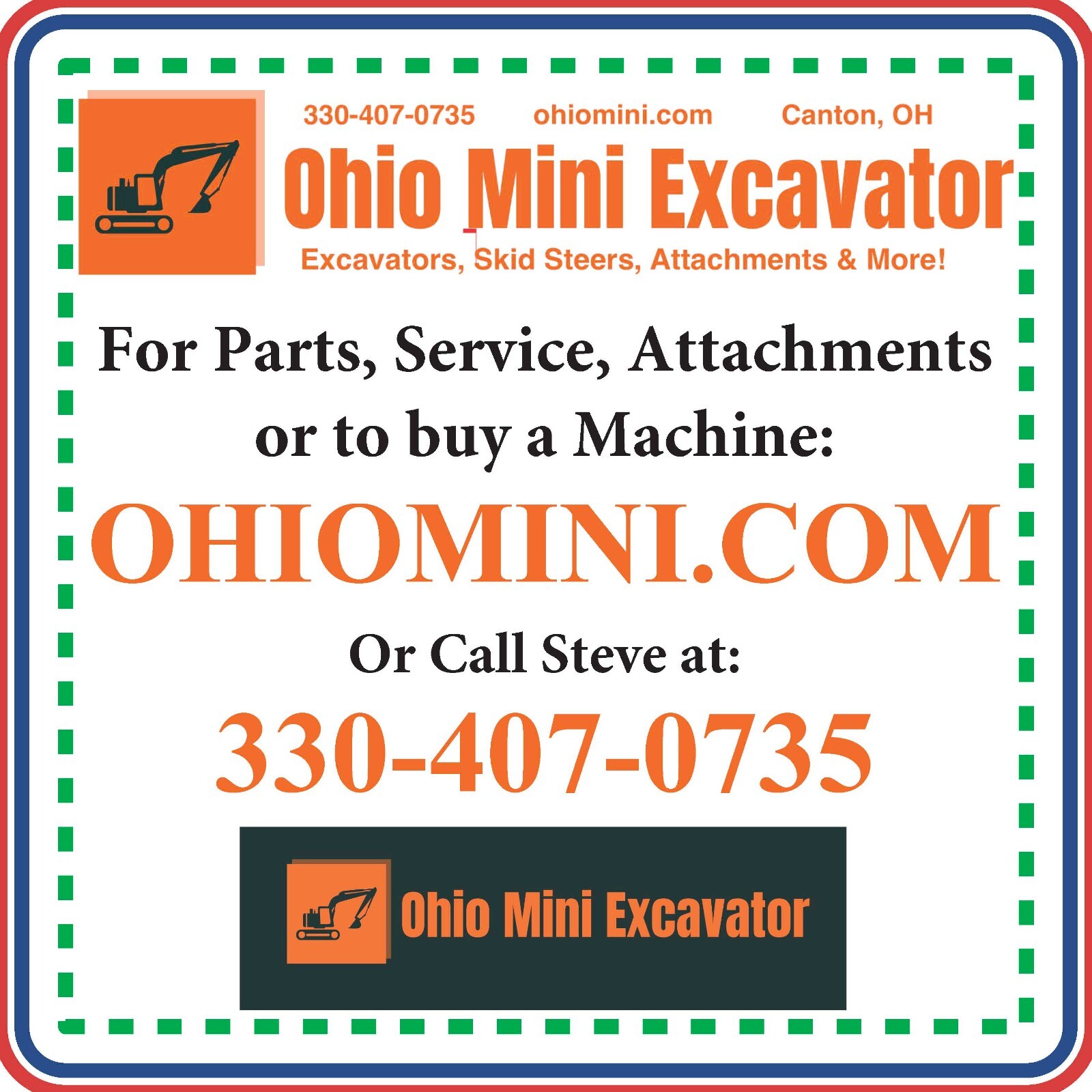 VICSEC Mini Excavator Attachment Set- 1-2 tons. Brand New! 10 Piece!