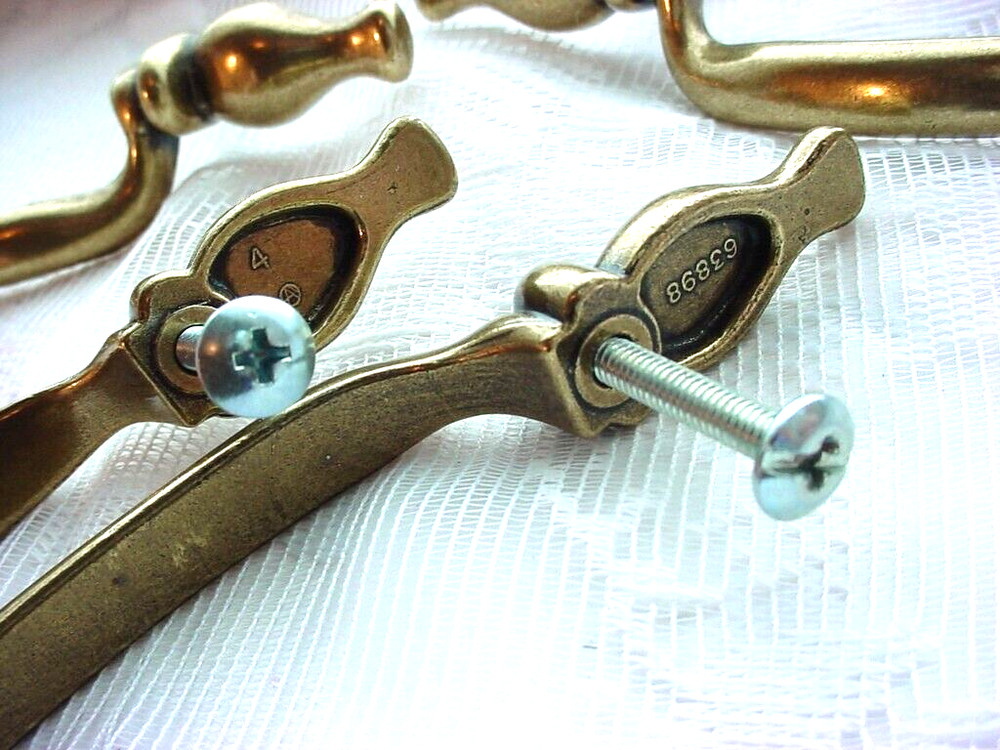 Brass Drawer Pulls Knobs Mixed Lot 8 Piece Metal