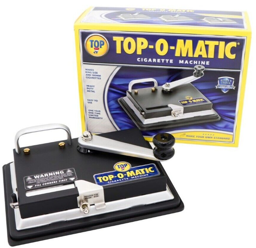 😎💥 TOP-O- MATIC CIGARETTE ROLLING MACHINE ✨ WORKS W/ KING SIZE & 100MM TUBES
