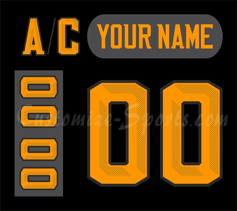 All Star Customized Number Kit For 2016 Black Uniform